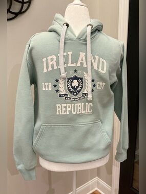 Irish Connexxion Ireland Republic Hoodie Sweatshirt - Mint Green UNISEX Medium